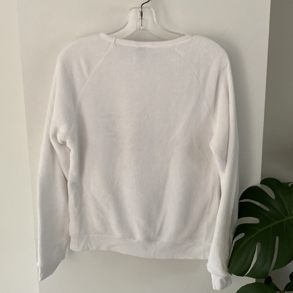 DISNEY ELSA FROZEN soft fuzzy fierce sweatshirt sweater top L princess resort - Picture 3 of 3